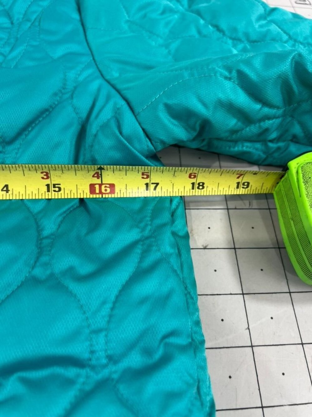 Gerry Women’s Quilted Puffer Turquoise Jacket Sz. S Full-Zip Fleece Collar - Picture 6 of 9
